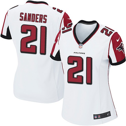 Women's Nike Atlanta Falcons #21 Deion Sanders Game White NFL Jersey