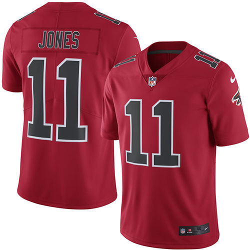Men's Nike Atlanta Falcons #11 Julio Jones Elite Red Rush Vapor Untouchable NFL Jersey