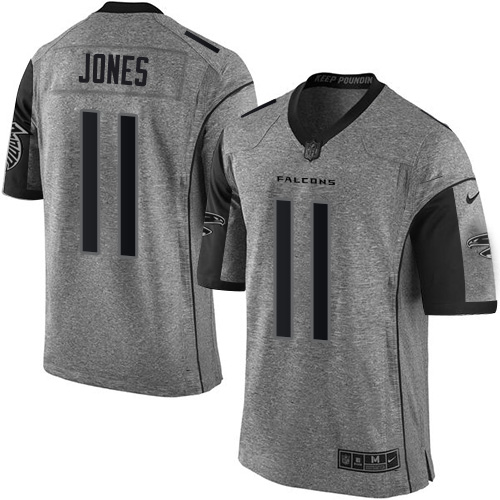 Men's Nike Atlanta Falcons #11 Julio Jones Limited Gray Gridiron NFL Jersey