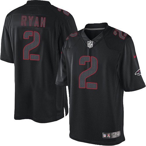 Men's Nike Atlanta Falcons #2 Matt Ryan Limited Black Impact NFL Jersey