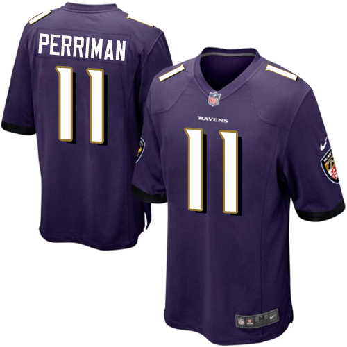 Men's Nike Baltimore Ravens #11 Breshad Perriman Game Purple Team Color NFL Jersey