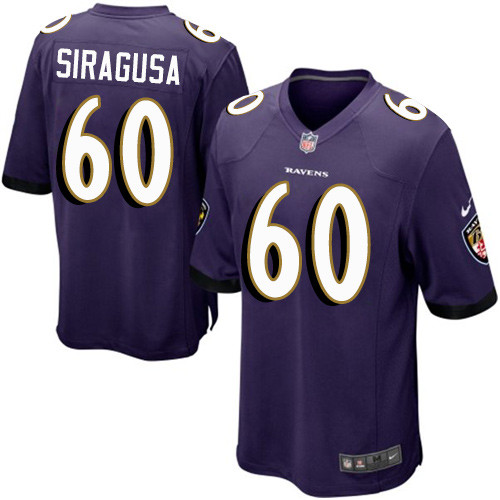 Men's Nike Baltimore Ravens #65 Nico Siragusa Game Purple Team Color NFL Jersey