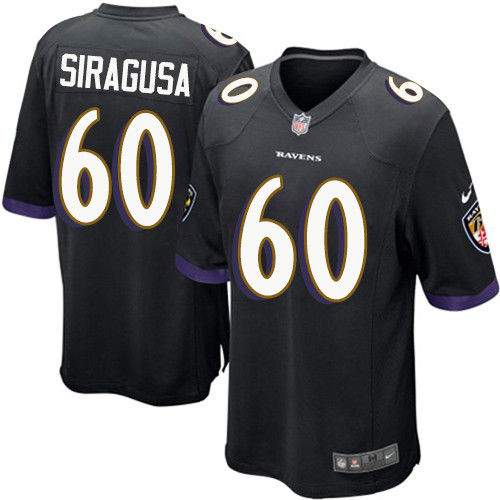 Men's Nike Baltimore Ravens #65 Nico Siragusa Game Black Alternate NFL Jersey