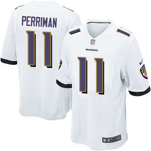 Men's Nike Baltimore Ravens #11 Breshad Perriman Game White NFL Jersey