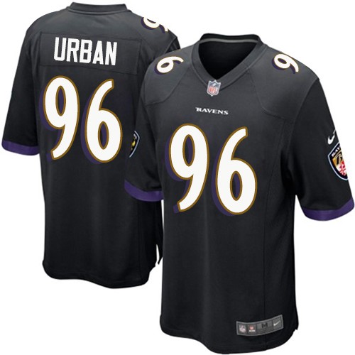 Men's Nike Baltimore Ravens #96 Brent Urban Game Black Alternate NFL Jersey
