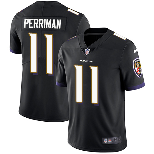 Men's Nike Baltimore Ravens #11 Breshad Perriman Black Alternate Vapor Untouchable Limited Player NFL Jersey