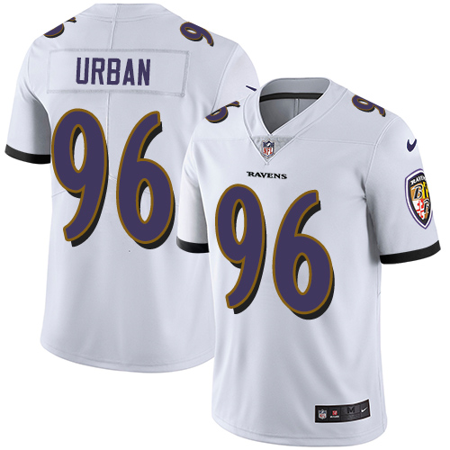Youth Nike Baltimore Ravens #96 Brent Urban White Vapor Untouchable Elite Player NFL Jersey