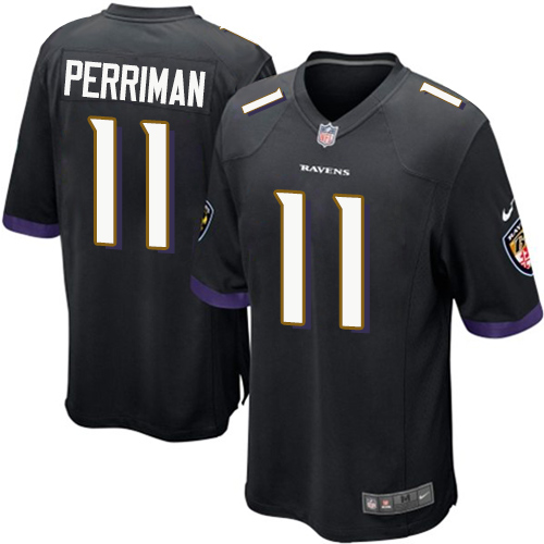 Men's Nike Baltimore Ravens #11 Breshad Perriman Game Black Alternate NFL Jersey