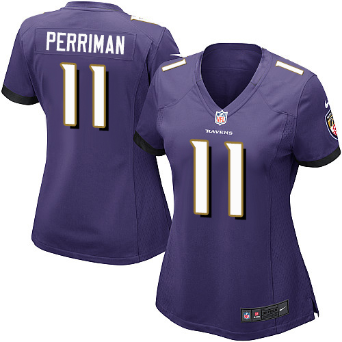 Women's Nike Baltimore Ravens #11 Breshad Perriman Game Purple Team Color NFL Jersey