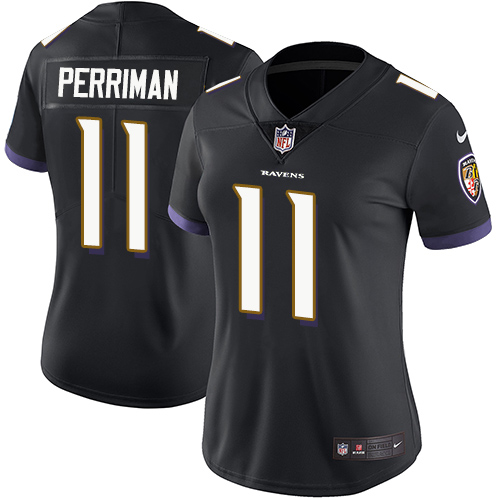 Women's Nike Baltimore Ravens #11 Breshad Perriman Black Alternate Vapor Untouchable Limited Player NFL Jersey