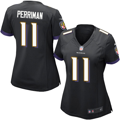 Women's Nike Baltimore Ravens #11 Breshad Perriman Game Black Alternate NFL Jersey