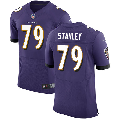 Men's Nike Baltimore Ravens #79 Ronnie Stanley Purple Team Color Vapor Untouchable Elite Player NFL Jersey
