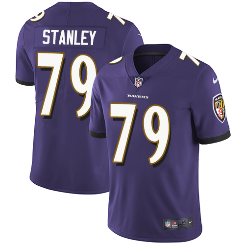 Men's Nike Baltimore Ravens #79 Ronnie Stanley Purple Team Color Vapor Untouchable Limited Player NFL Jersey