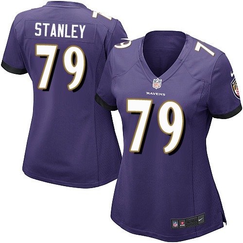 Women's Nike Baltimore Ravens #79 Ronnie Stanley Game Purple Team Color NFL Jersey