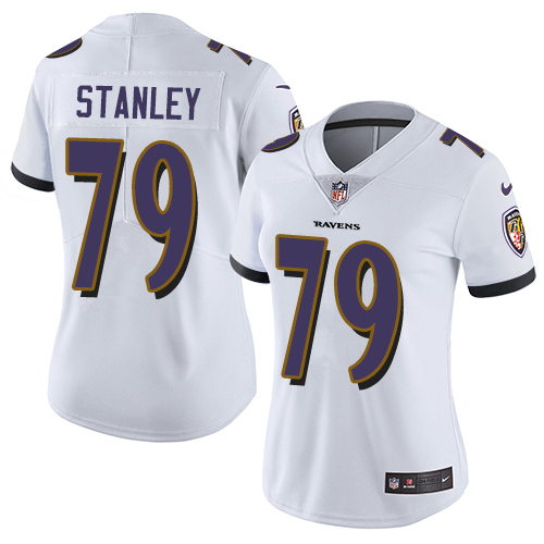 Women's Nike Baltimore Ravens #79 Ronnie Stanley White Vapor Untouchable Elite Player NFL Jersey