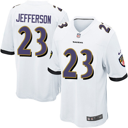 Men's Nike Baltimore Ravens #23 Tony Jefferson Game White NFL Jersey