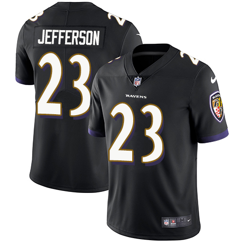 Men's Nike Baltimore Ravens #23 Tony Jefferson Black Alternate Vapor Untouchable Limited Player NFL Jersey