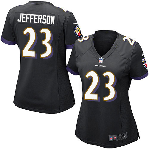 Women's Nike Baltimore Ravens #23 Tony Jefferson Game Black Alternate NFL Jersey