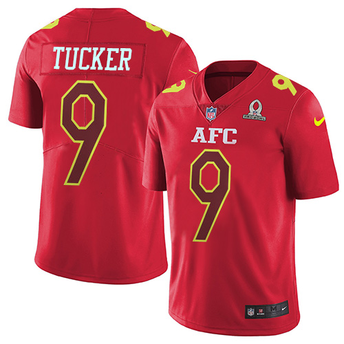 Youth Nike Baltimore Ravens #9 Justin Tucker Limited Red 2017 Pro Bowl NFL Jersey
