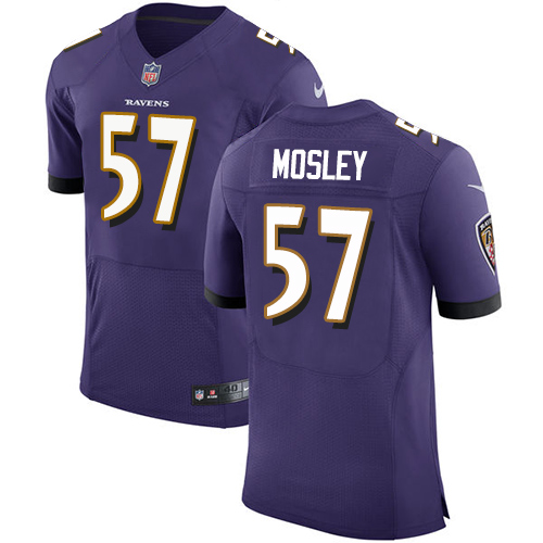 Men's Nike Baltimore Ravens #57 C.J. Mosley Purple Team Color Vapor Untouchable Elite Player NFL Jersey