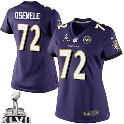 Women's Nike Baltimore Ravens #78 Austin Howard Game Black Fashion NFL Jersey