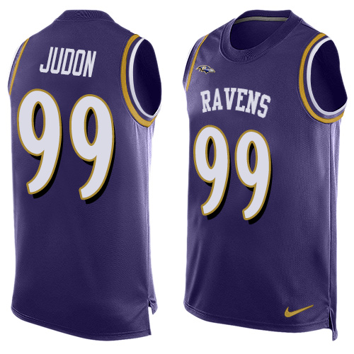 Men's Nike Baltimore Ravens #99 Matt Judon Elite Purple Player Name & Number Tank Top NFL Jersey