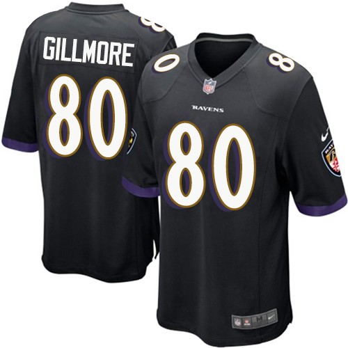 Men's Nike Baltimore Ravens #80 Crockett Gillmore Game Black Alternate NFL Jersey
