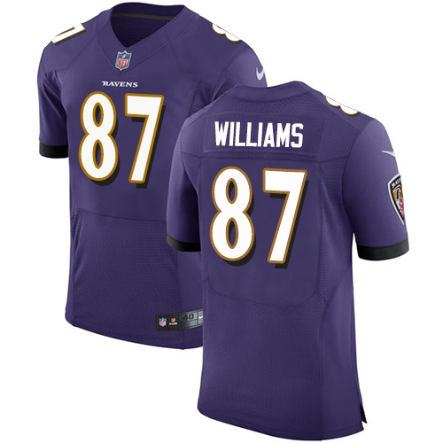 Men's Nike Baltimore Ravens #87 Maxx Williams Purple Team Color Vapor Untouchable Elite Player NFL Jersey