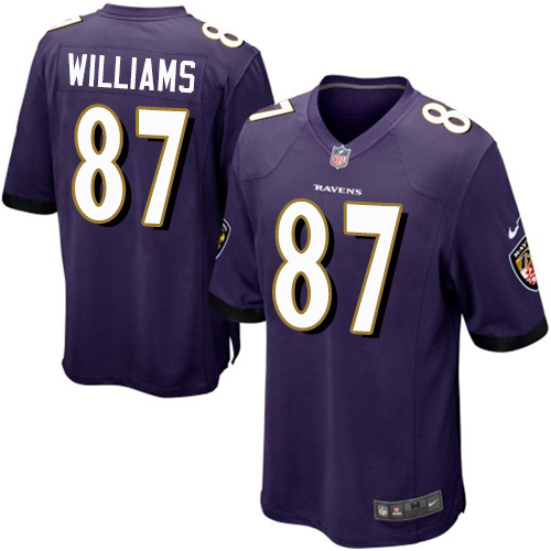 Men's Nike Baltimore Ravens #87 Maxx Williams Game Purple Team Color NFL Jersey