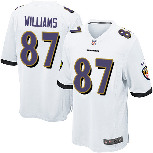 Men's Nike Baltimore Ravens #87 Maxx Williams Game White NFL Jersey