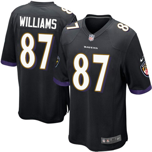 Men's Nike Baltimore Ravens #87 Maxx Williams Game Black Alternate NFL Jersey