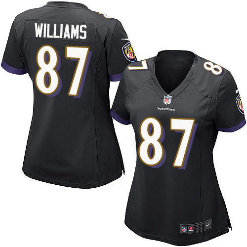 Women's Nike Baltimore Ravens #87 Maxx Williams Game Black Alternate NFL Jersey