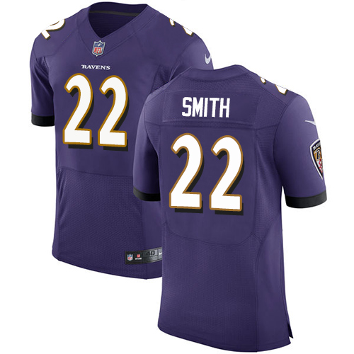 Men's Nike Baltimore Ravens #22 Jimmy Smith Purple Team Color Vapor Untouchable Elite Player NFL Jersey