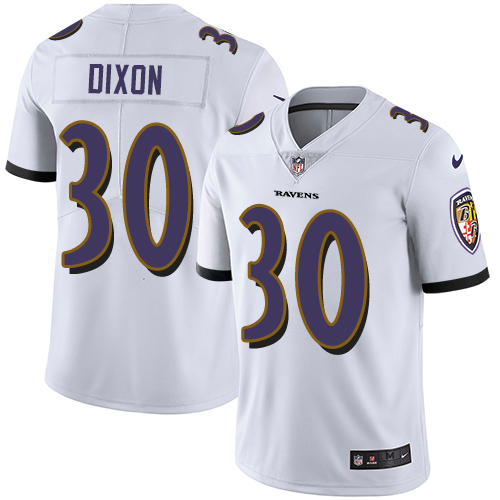 Men's Nike Baltimore Ravens #30 Kenneth Dixon White Vapor Untouchable Limited Player NFL Jersey