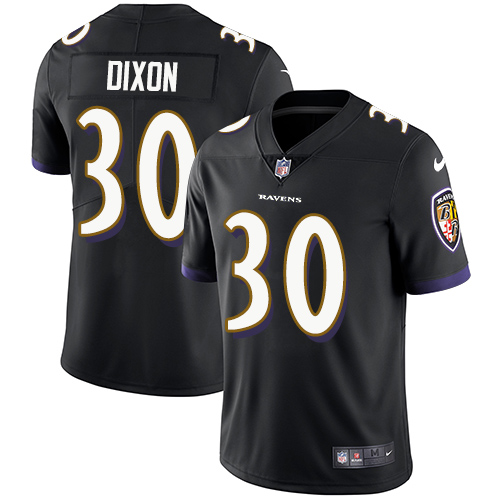 Men's Nike Baltimore Ravens #30 Kenneth Dixon Black Alternate Vapor Untouchable Limited Player NFL Jersey