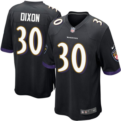 Men's Nike Baltimore Ravens #30 Kenneth Dixon Game Black Alternate NFL Jersey