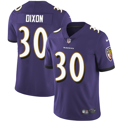 Youth Nike Baltimore Ravens #30 Kenneth Dixon Purple Team Color Vapor Untouchable Limited Player NFL Jersey