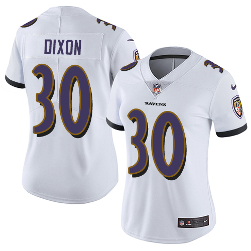 Women's Nike Baltimore Ravens #30 Kenneth Dixon White Vapor Untouchable Elite Player NFL Jersey