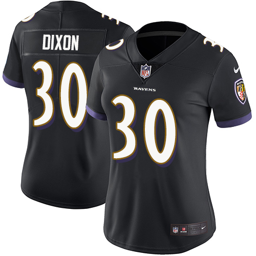 Women's Nike Baltimore Ravens #30 Kenneth Dixon Black Alternate Vapor Untouchable Limited Player NFL Jersey