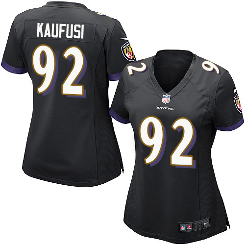 Women's Nike Baltimore Ravens #92 Bronson Kaufusi Game Black Alternate NFL Jersey