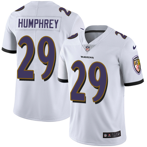 Men's Nike Baltimore Ravens #29 Marlon Humphrey White Vapor Untouchable Limited Player NFL Jersey