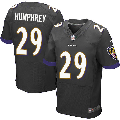 Men's Nike Baltimore Ravens #29 Marlon Humphrey Elite Black Alternate NFL Jersey