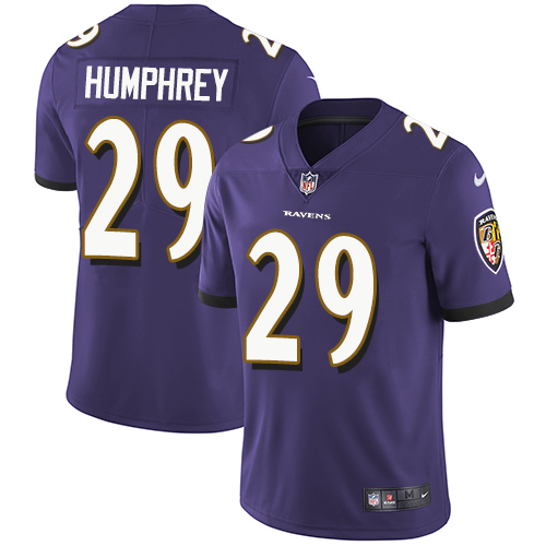 Youth Nike Baltimore Ravens #29 Marlon Humphrey Purple Team Color Vapor Untouchable Elite Player NFL Jersey