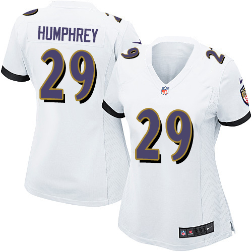 Women's Nike Baltimore Ravens #29 Marlon Humphrey Game White NFL Jersey