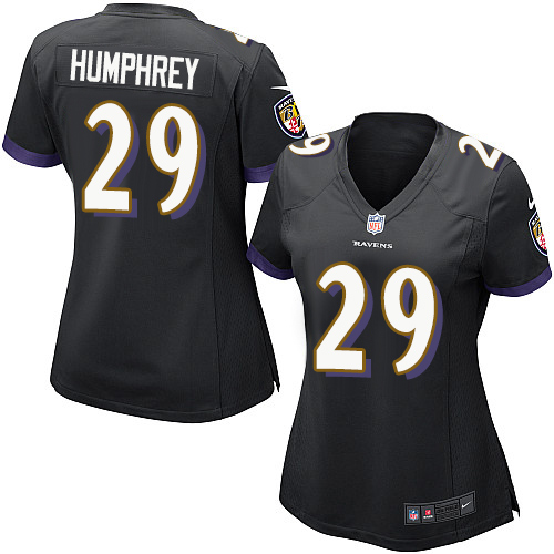 Women's Nike Baltimore Ravens #29 Marlon Humphrey Game Black Alternate NFL Jersey