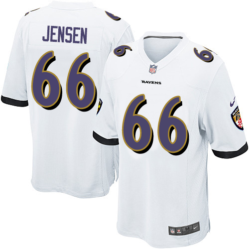 Men's Nike Baltimore Ravens #66 Ryan Jensen Game White NFL Jersey