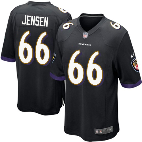 Men's Nike Baltimore Ravens #66 Ryan Jensen Game Black Alternate NFL Jersey