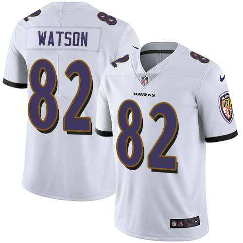 Men's Nike Baltimore Ravens #82 Benjamin Watson White Vapor Untouchable Limited Player NFL Jersey