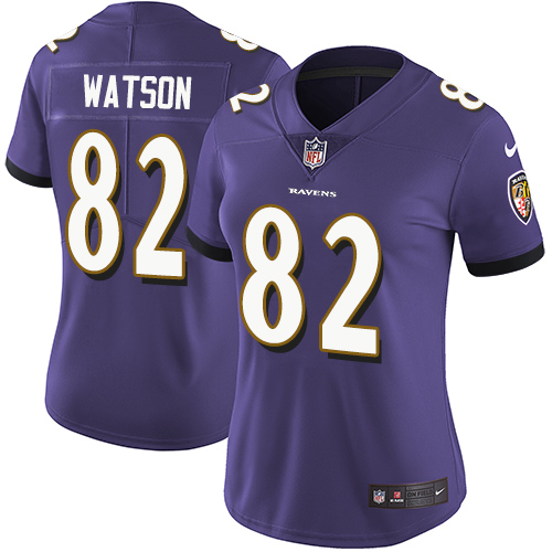 Women's Nike Baltimore Ravens #82 Benjamin Watson Purple Team Color Vapor Untouchable Elite Player NFL Jersey