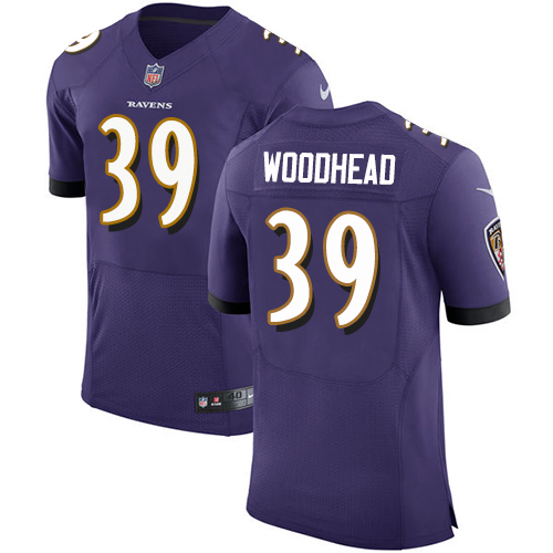 Men's Nike Baltimore Ravens #39 Danny Woodhead Purple Team Color Vapor Untouchable Elite Player NFL Jersey